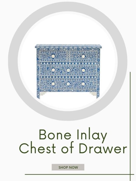 Bone Inlay Chest of Drawer
